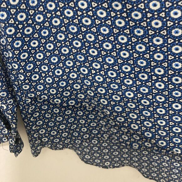 THE LIMITED black white blue geometric scoop neck hi-low hem pullover top XS - Picture 4 of 9